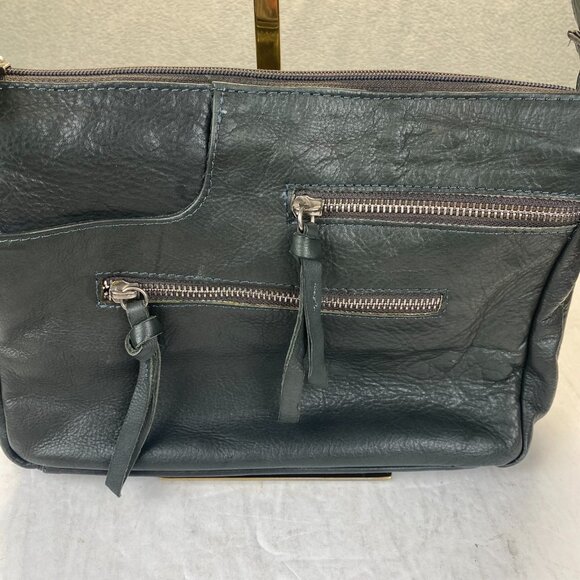 Great American 100% LeatherExterior  Black Crossbody Purse Shoulder Bag - Picture 14 of 15